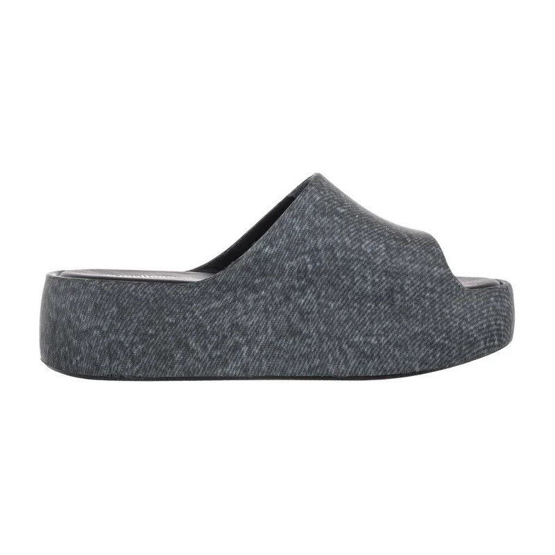 Melissa Free Platform Slide Denim AD 36149/BG691 Black Jeans (ML345-a) Moteriški batai/šlepetės