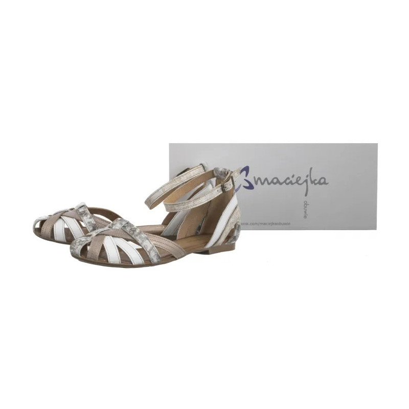 Maciejka Złoto-Białe 01924-48/00-5 (MA600-j) sandalai