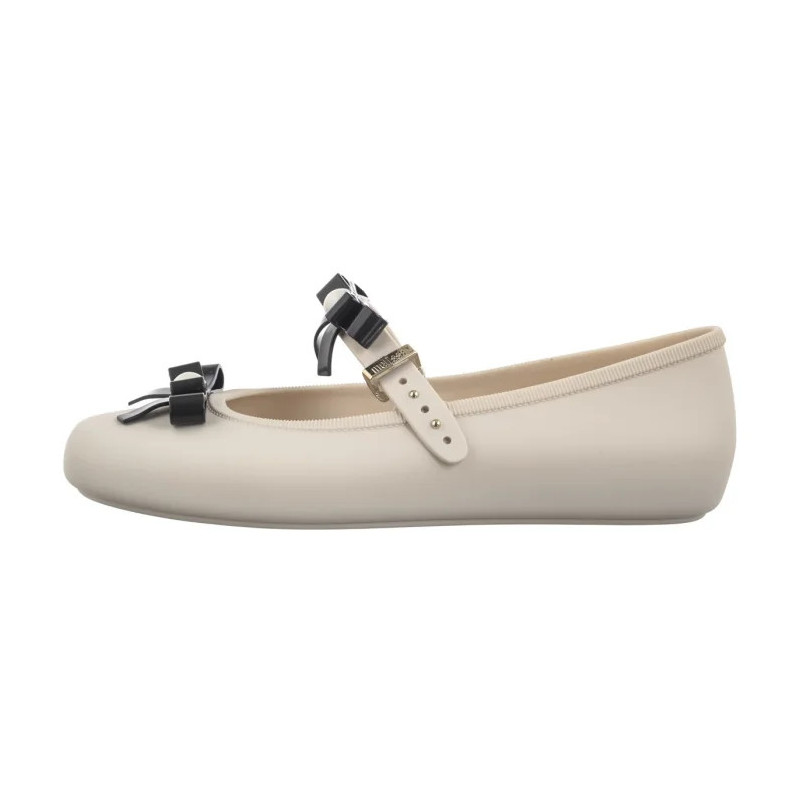 Melissa Soft Ballerina Bow AD 35971/BE620 Beige/Black (ML339-a) bateliai
