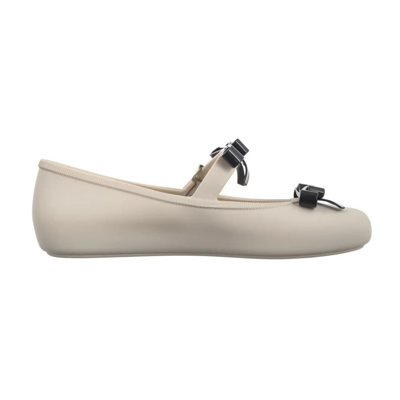 Melissa Soft Ballerina Bow AD 35971/BE620 Beige/Black (ML339-a) bateliai