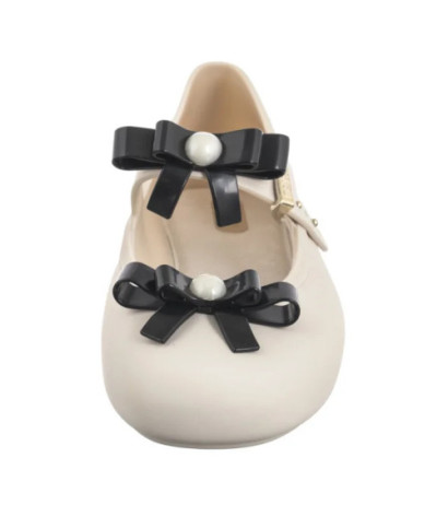 Melissa Soft Ballerina Bow AD 35971/BE620 Beige/Black (ML339-a) bateliai