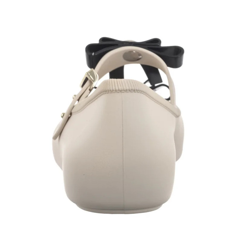 Melissa Soft Ballerina Bow AD 35971/BE620 Beige/Black (ML339-a) bateliai