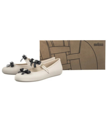 Melissa Soft Ballerina Bow AD 35971/BE620 Beige/Black (ML339-a) bateliai