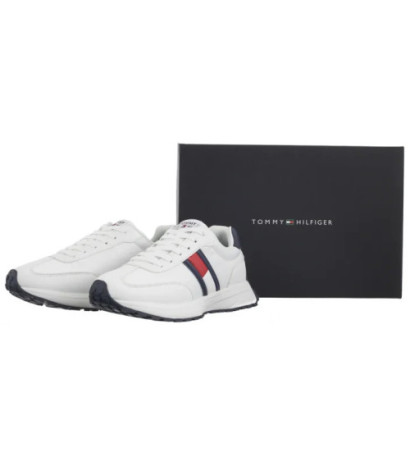 Tommy Hilfiger Flag Low Cut Lace-Up Sneaker White/Blue T3X9-33877-1695X336 (TH1287-a) sportiniai bateliai