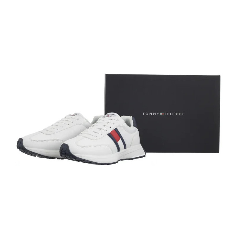 Tommy Hilfiger Flag Low Cut Lace-Up Sneaker White/Blue T3X9-33877-1695X336 (TH1287-a) sportiniai bateliai