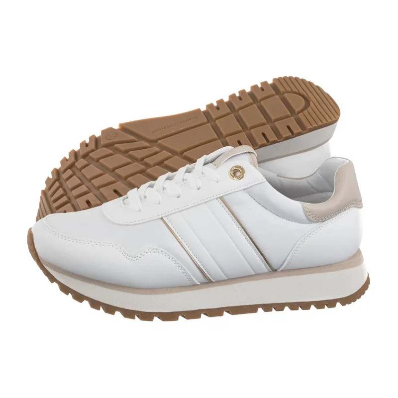 Tommy Hilfiger Low Cut Lace-Up Sneaker White/Beige T3A9-33758-1695X223 (TH1288-a) sportiniai bateliai