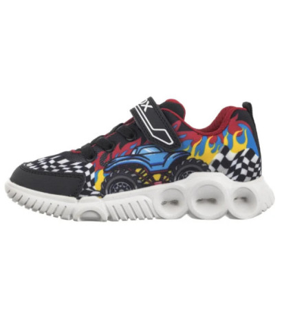 Geox J Wroom B. D -Pr.Mesh + Pr.Dbk Black/Red J55GAD 02ACE C0048 (GE205-a) sportiniai bateliai