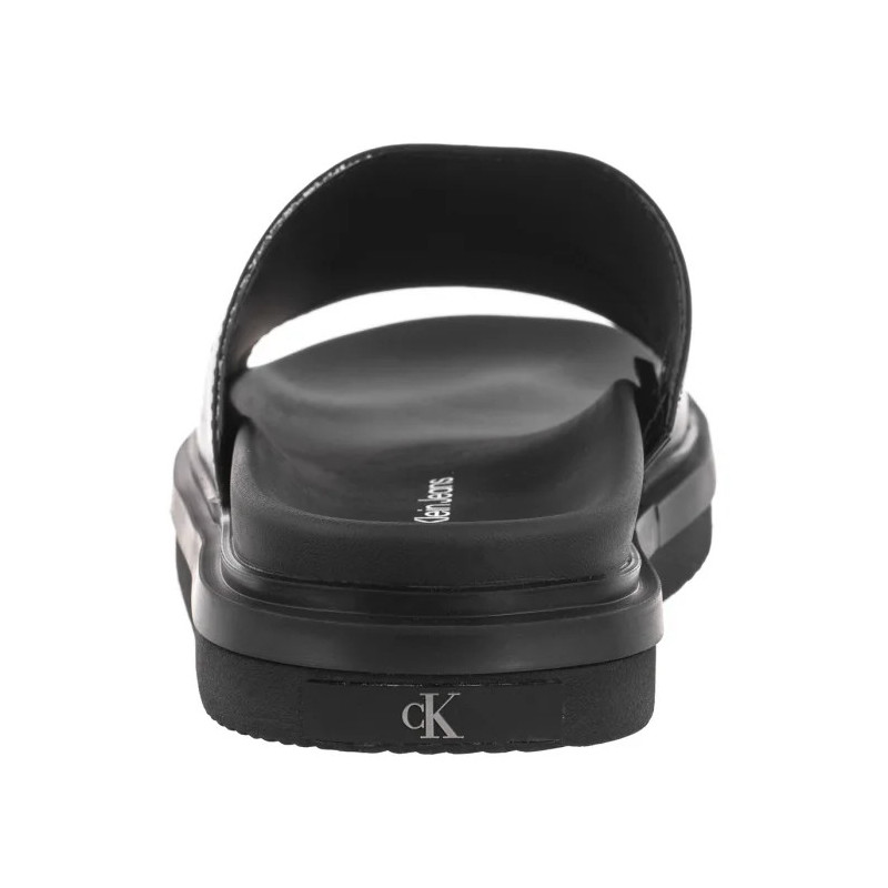 Calvin Klein Flat Molded Sandal Slide Triple Black YW0YW01710 0GJ (CK628-a) Moteriški batai/šlepetės