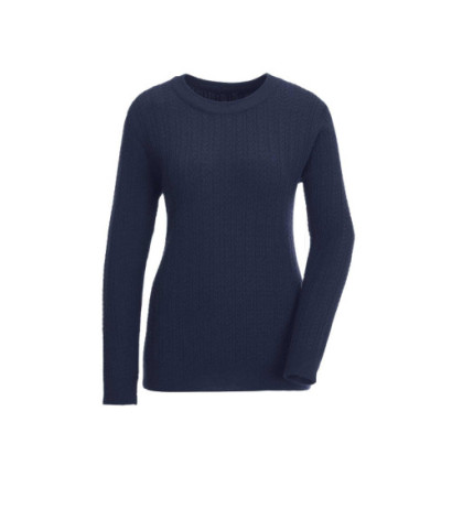 Création l premium merino kašmyro megztinis, tamsiai mėlynos spalvos