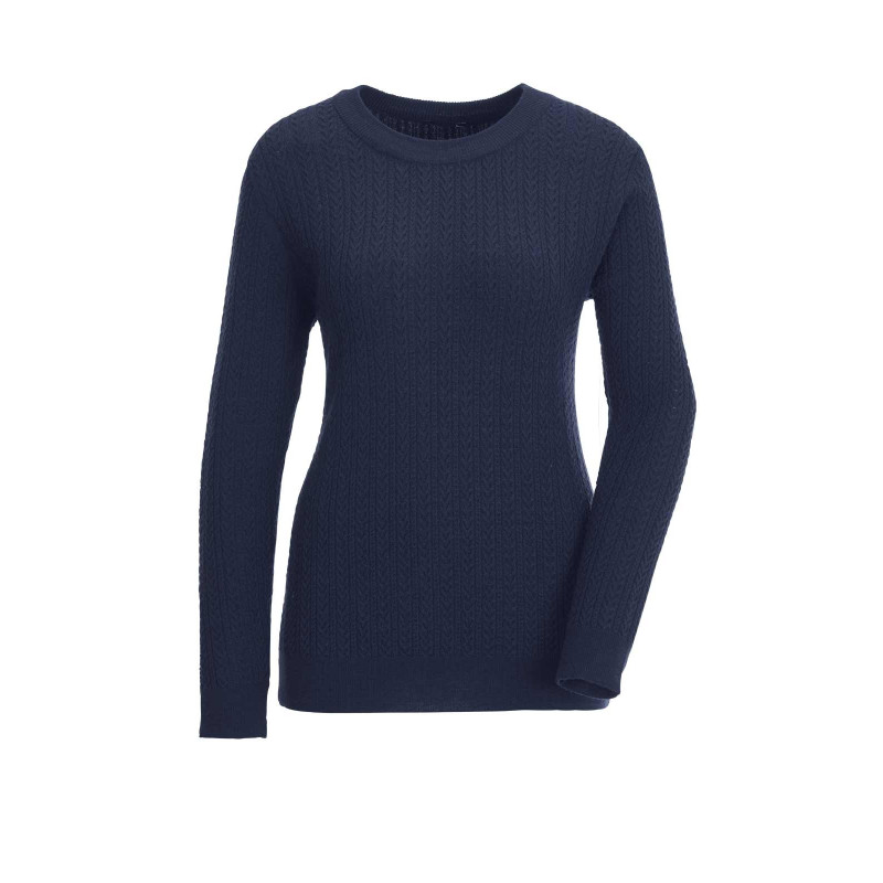 Création l premium merino kašmyro megztinis, tamsiai mėlynos spalvos