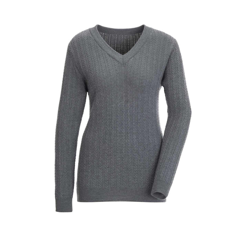 Création l premium merino kašmyro džemperis, pilkos spalvos