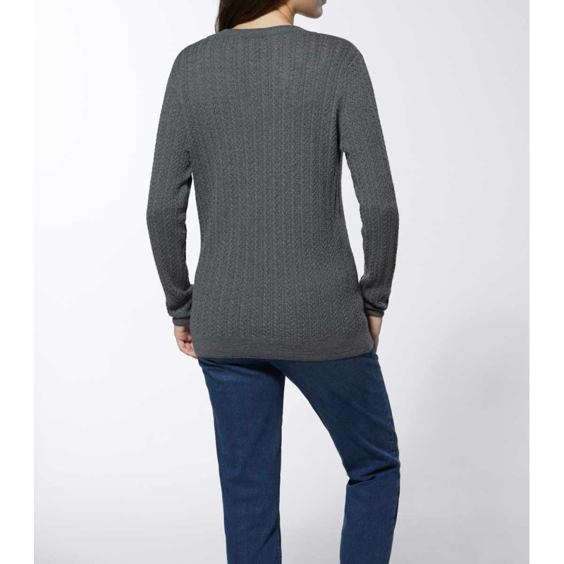 Création l premium merino kašmyro džemperis, pilkos spalvos