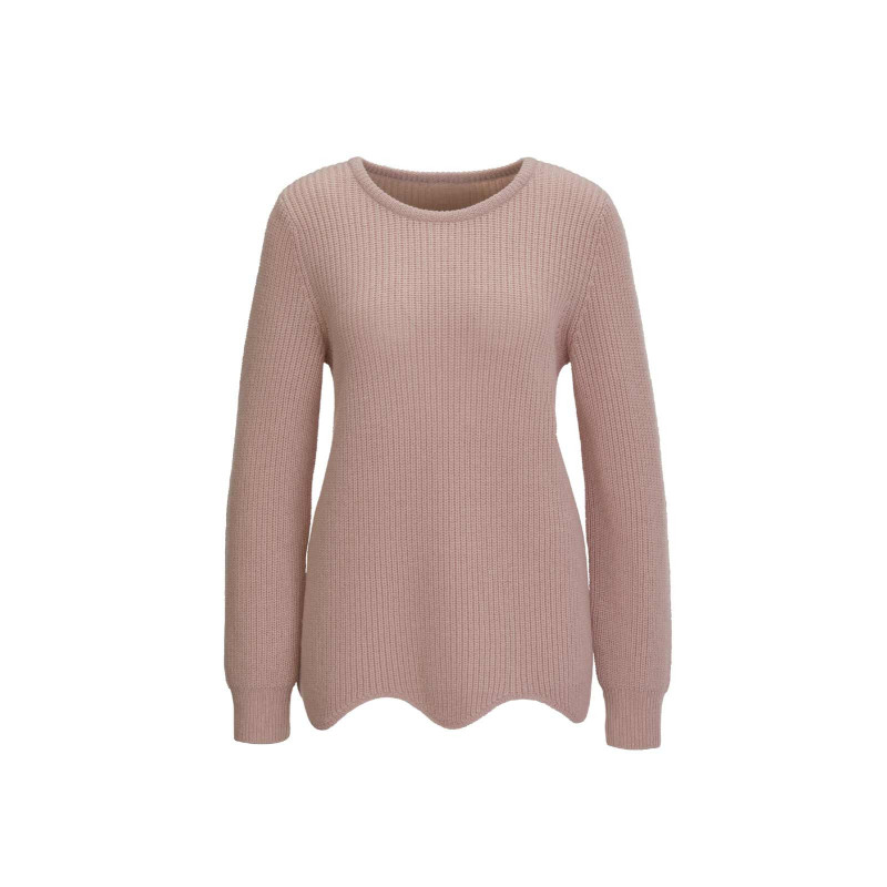 Création l premium merino vilnos megztinis, rožinis