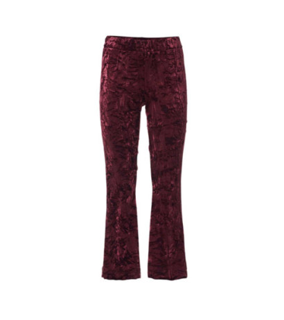 Rick cardona dizainerio velvetinės kelnės, bordo spalvos