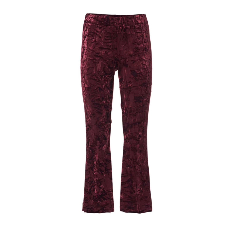 Rick cardona dizainerio velvetinės kelnės, bordo spalvos