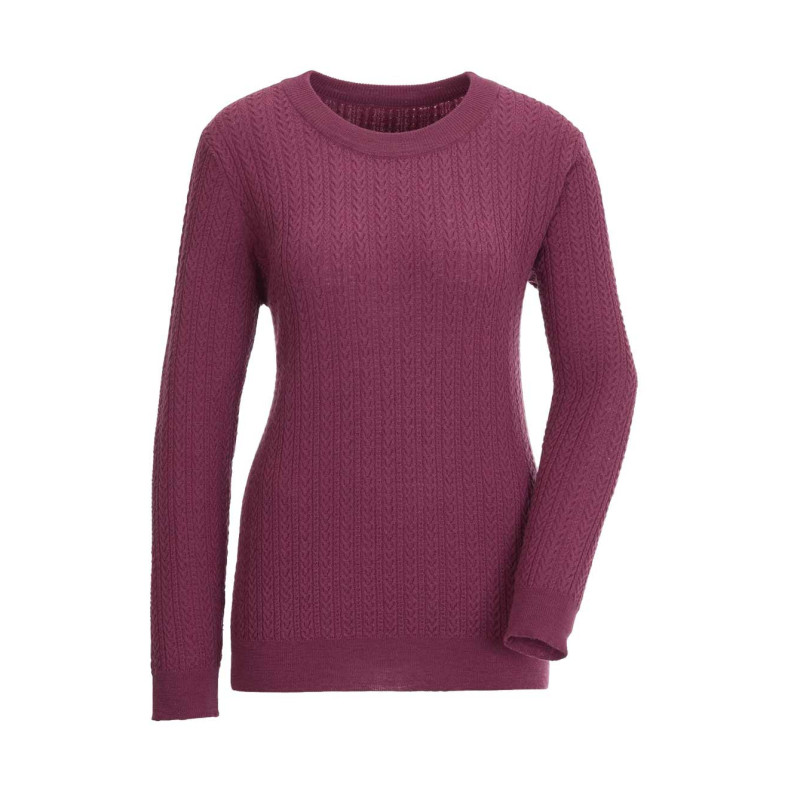 Création l premium merino kašmyro megztinis, uogų spalvos