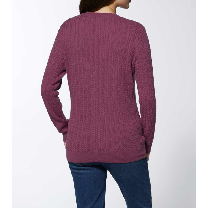 Création l premium merino kašmyro megztinis, uogų spalvos