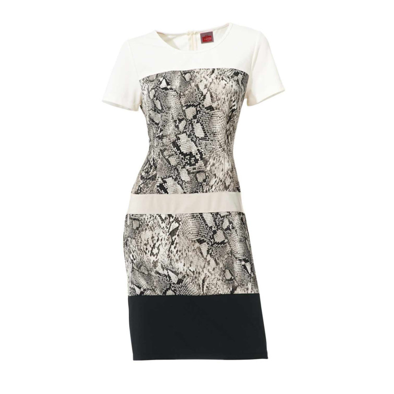 Travel couture by heine suknelė su lopais, kreminė, ruda ir smėlio spalvos