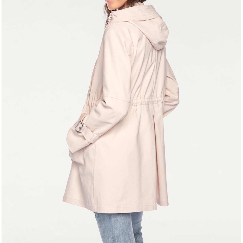 Linea tesini dizainerių parka su akmenukais, rožinė