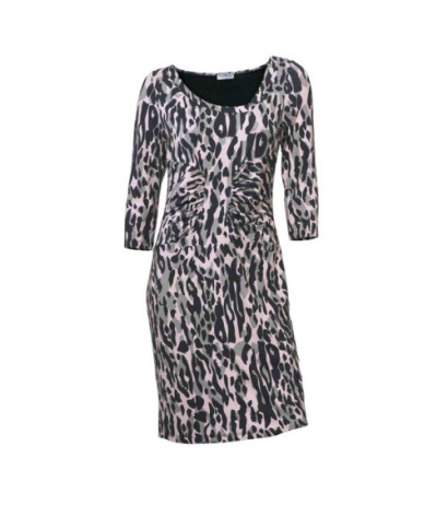 Class international "bodyforming" leopardinė suknelė, antracito ir rožinės spalvos
