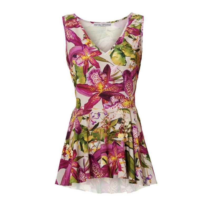 Ashley brooke dizainerio peplum palaidinė, spalvinga