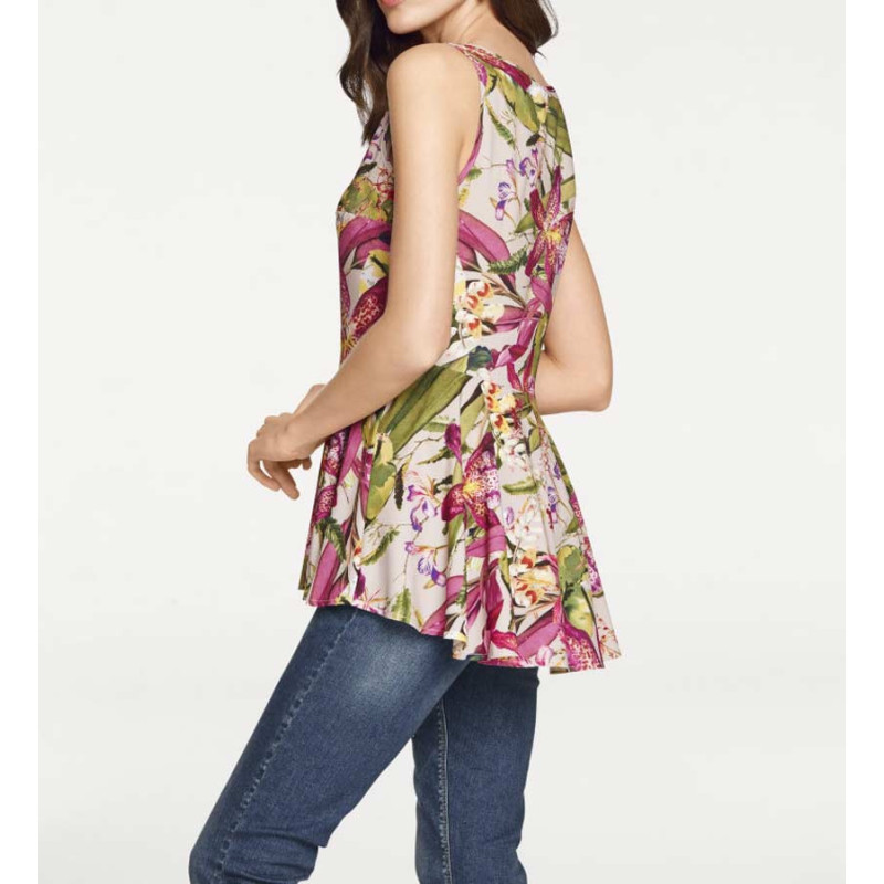 Ashley brooke dizainerio peplum palaidinė, spalvinga