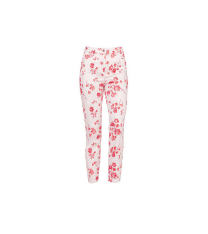 Linea tesini dizainerių 7/8 elastinės kelnės, ecru-coral spalvos