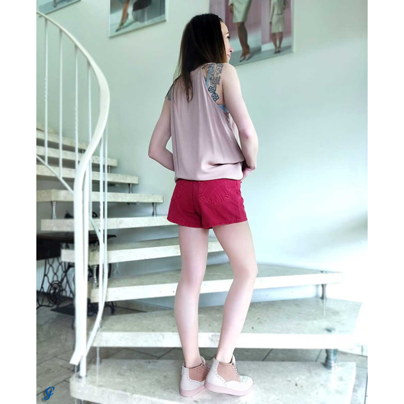 Vila clothes firminė palaidinė su perlais, rožinė