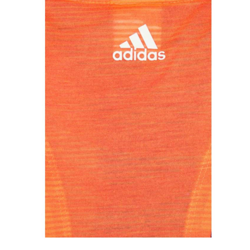Adidas prekės ženklo marškinėliai, oranžiniai