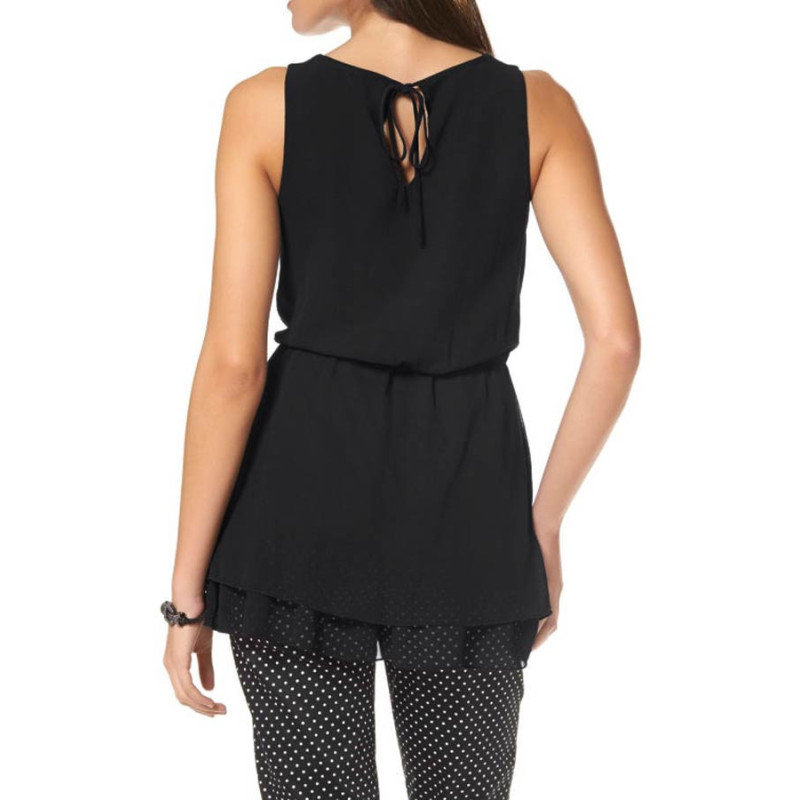 Vivance collection Šifono palaidinės viršus, juodas