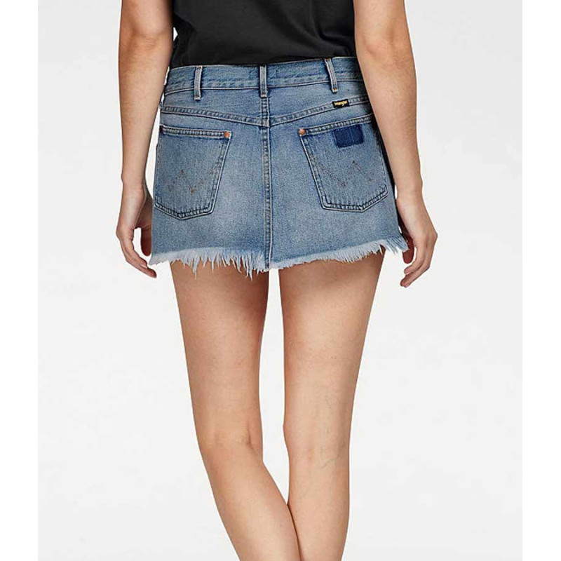 Wrangler prekės ženklo džinsinis mini sijonas, mėlynos spalvos, naudotas