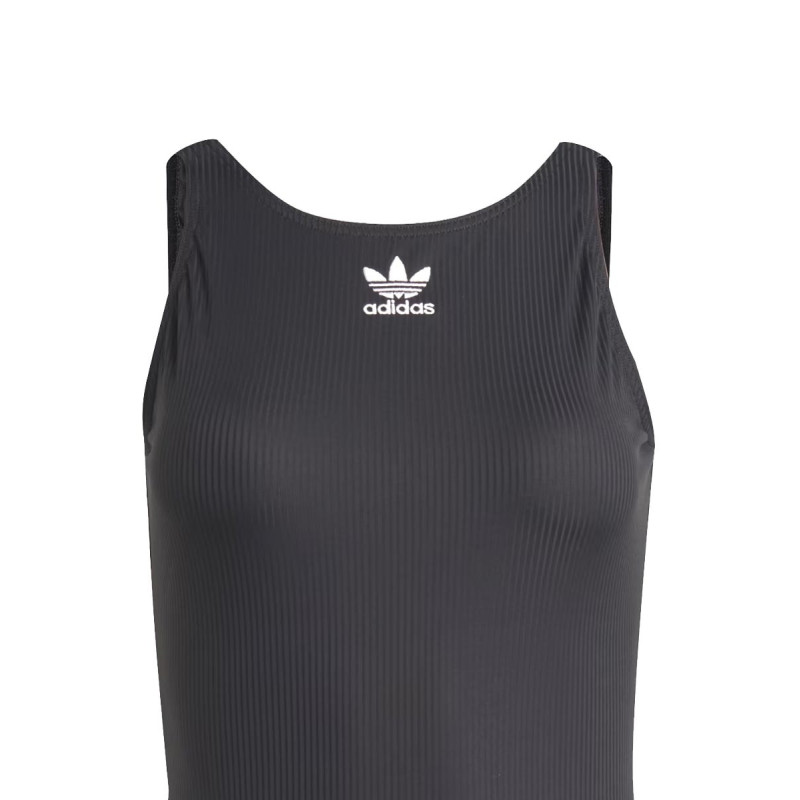 Adidas "adicol rib suit" firminis plaukimo kostiumas, juodas"