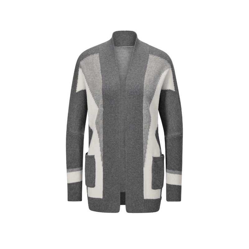 Création l premium merino šilko megztinis, antracito-raudonos spalvos
