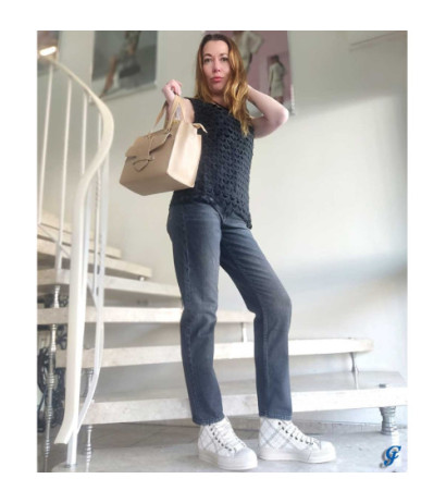 Alba moda nėriniuoti marškiniai, juodi