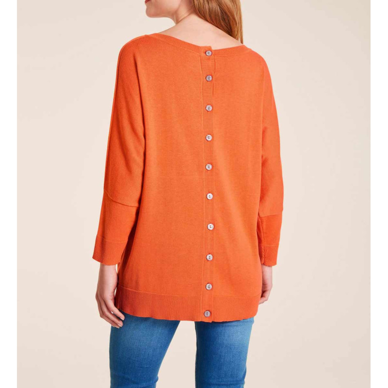 Ashley brooke dizainerio oversized megztinis, oranžinis