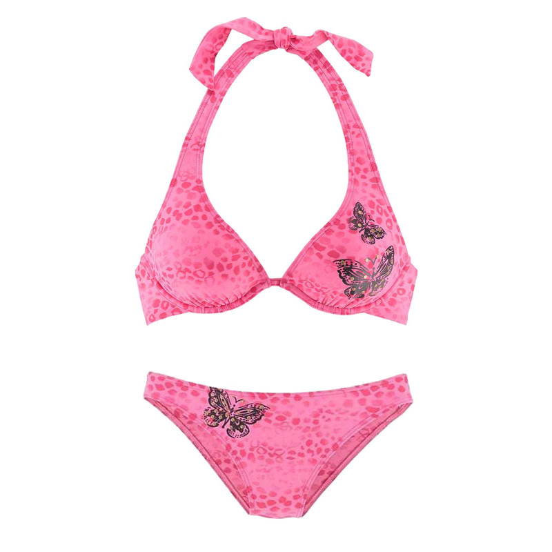 Homeboy prekės ženklo bikinis su petnešėlėmis, rožinės spalvos