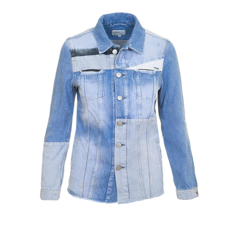 Pepe jeans prekės ženklo džinsinė striukė, šviesiai mėlyna
