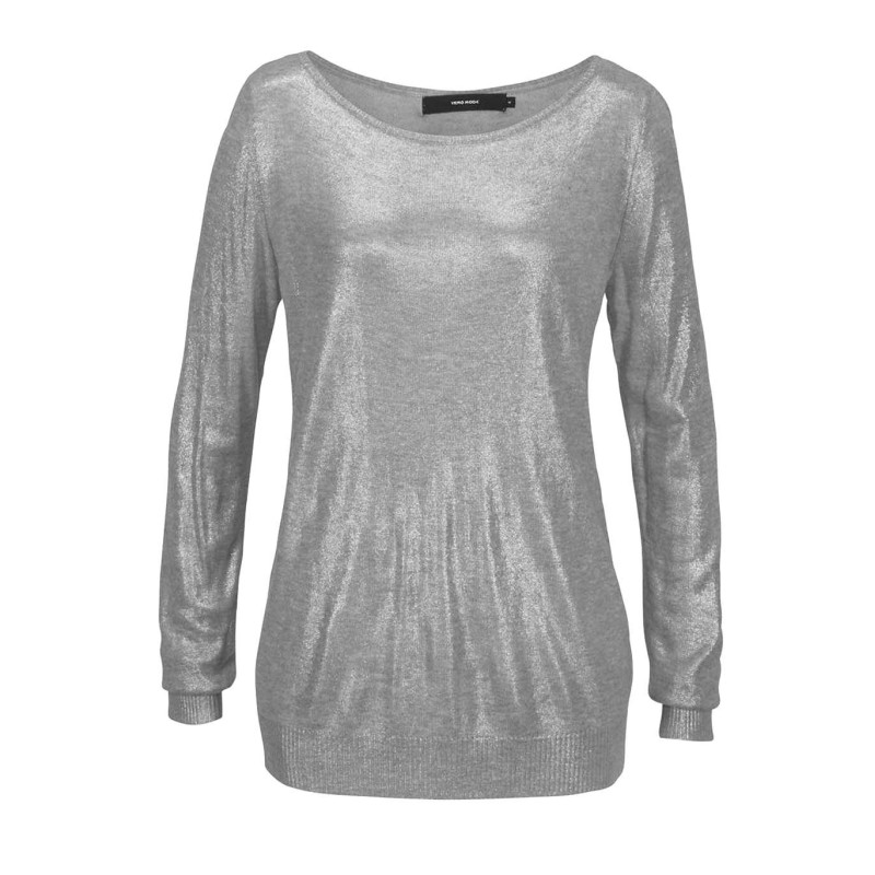 Vero moda "luna" prekės ženklo džemperis, pilkos spalvos metalo spalvos