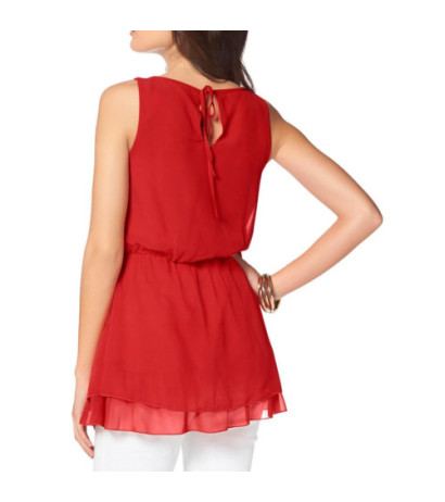 Vivance collection Šifono palaidinės viršus, raudona