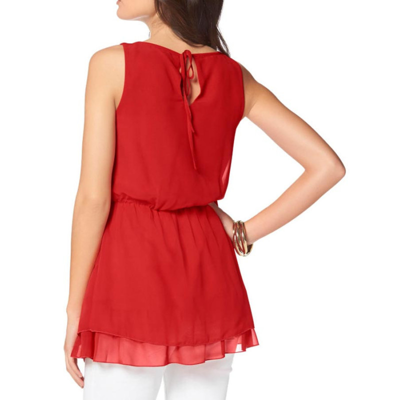 Vivance collection Šifono palaidinės viršus, raudona