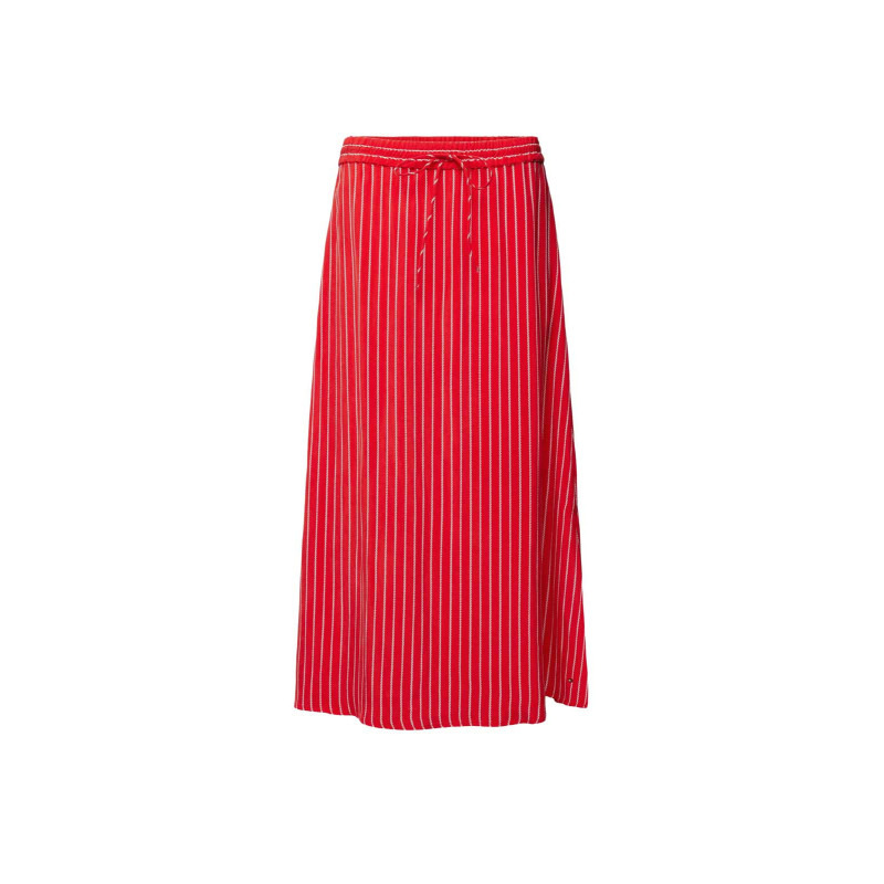 Tommy hilfiger prekės ženklo midi dryžuotas sijonas, raudonos ir baltos spalvos