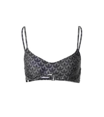 Adidas prekės ženklo bikinis su monograma, juodai pilkas