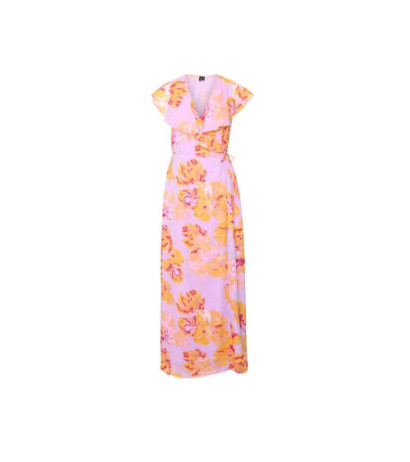 Vero moda prekės ženklo maksi suknelė, alyvinė/oranžinė/kraujo raudona