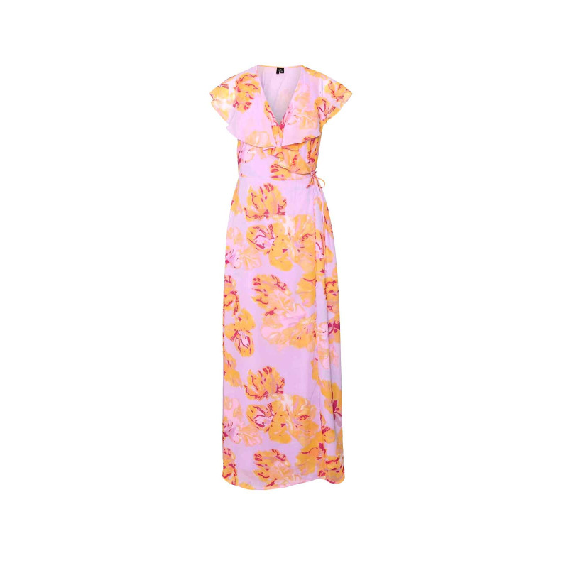 Vero moda prekės ženklo maksi suknelė, alyvinė/oranžinė/kraujo raudona