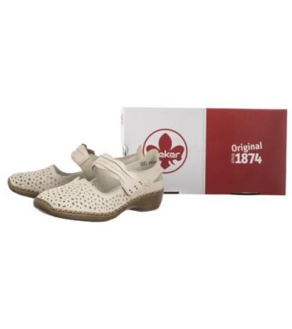 Rieker Beżowe 41399-60 Beige (RI21-b) bateliai
