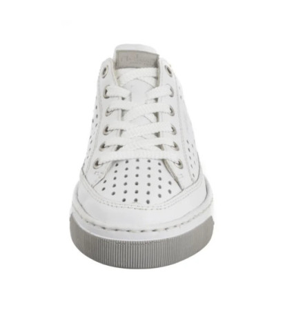 Rieker Białe Ażurowe L8849-80 White (RI240-a) batai