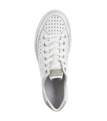 Rieker Białe Ażurowe L8849-80 White (RI240-a) batai