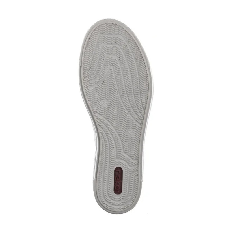 Rieker Białe Ażurowe L8849-80 White (RI240-a) batai