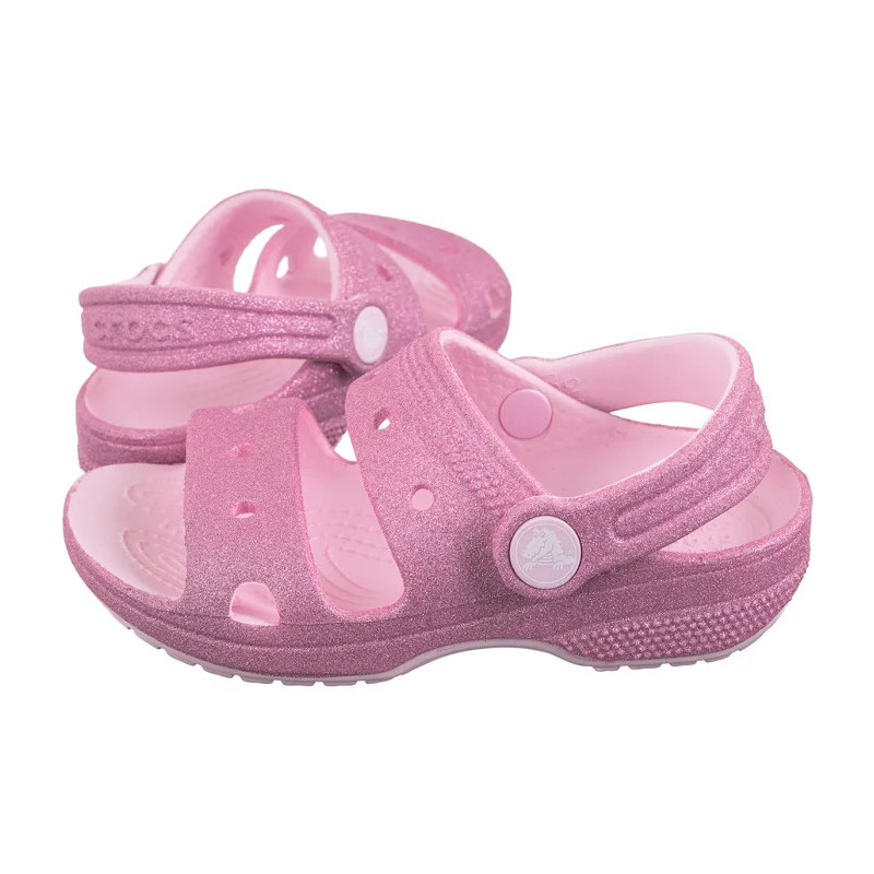 Crocs Classic Crosc Glitter Sandal Pink Milk 207983-6ZW (CR346-a) sandalai