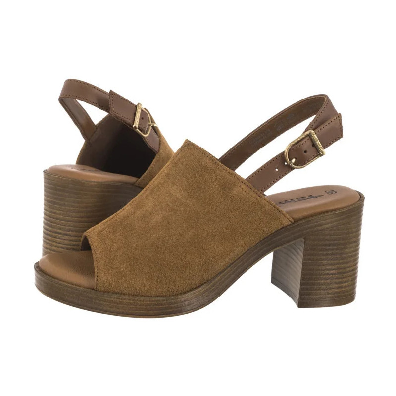 Tamaris Brązowe 1-28304-44 305 Cognac (TM524-a) bateliai